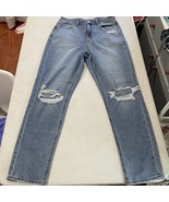 American Eagle Mom Jeans Womens 8 Long High Waist Blue Denim Stretch 80s... - €12,73 EUR
