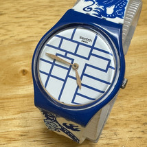 Swatch Swiss Quartz Watch New Year Of The Dragon GZ268 Men Blue White New Batter - £74.43 GBP