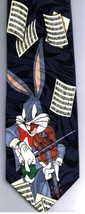 Brice Necktie Bugs Bunny Musician Violin Sheet Music 100% Polyester - £11.41 GBP