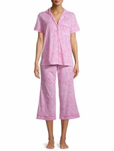 Secret Treasures Women&#39;s Short Sleeve Notch Collar Pajama Set LARGE (12-... - £21.29 GBP