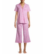Secret Treasures Women&#39;s Short Sleeve Notch Collar Pajama Set LARGE (12-... - £21.27 GBP
