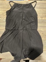 Aqua Green UPF 50 High Neck Swim Romper w/ Pockets Swimsuit Black Size Medium. 2 - £21.79 GBP