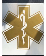 GOLD star of life vinyl sticker, weatherproof, Laptop Decal, Medical sta... - £3.78 GBP