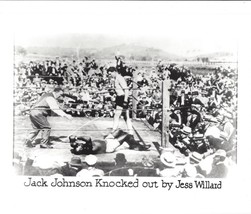 Jack Johnson Knocked Out By Jess Willard Photo Boxing Picture - £3.94 GBP