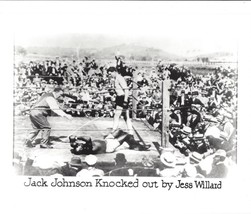 Jack Johnson Knocked Out By Jess Willard Photo Boxing Picture - $4.94