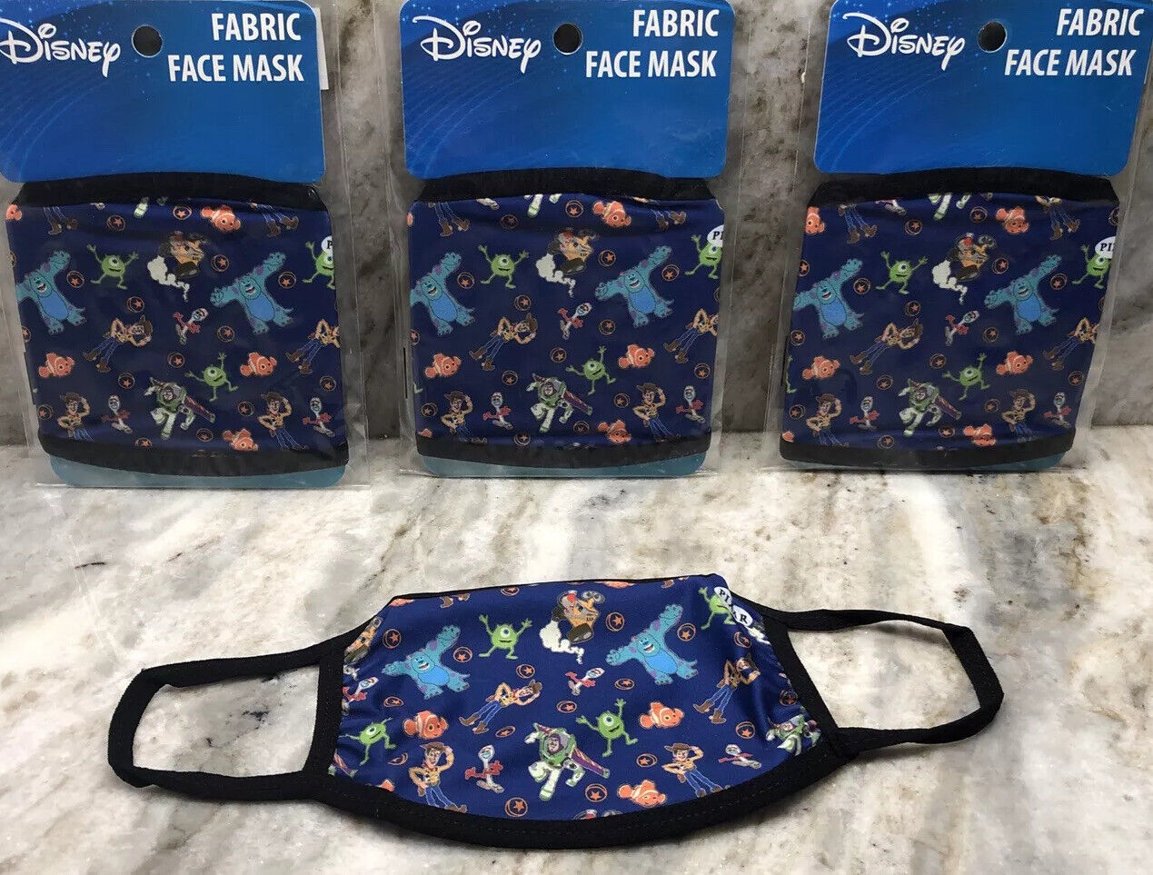 Primary image for 3ea Kids Disney Pixar “Pixar Favorites”& Toy Story Fabric Face Masks Ages 4 & Up