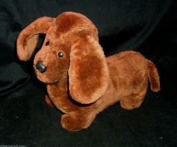 12&quot; Vintage 1979 Brown Dachshund Doxie Russ Berrie Co Stuffed Animal Plush Toy - £22.33 GBP