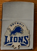 Rare 2004 Detroit Lions Nfl Emblem Zippo Lighter - £44.81 GBP