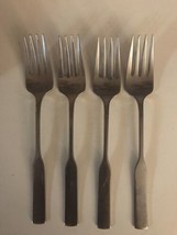 Oneida Deluxe Stainless ANTARES Flatware 4 Dessert Forks 6 5/8&quot; each - £17.27 GBP