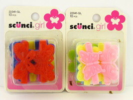 Scunci Girl Self-Hinge Butterfly Barrettes - 10 PCS.  (22941) - £5.53 GBP+