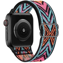 Scrunchie Strap For Apple Watch Band  26Pink Green Arrow  38mm 40mm 41mm - £6.17 GBP