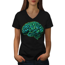 Human Brain Scan Shirt Organ Anatomy Women V-Neck T-shirt - $12.99