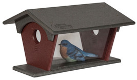 Blue Bird Feeder Large Hanging Deluxe Covered Recycled Poly Usa Amish Handmade - £80.40 GBP+