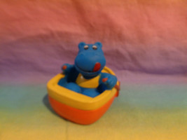 ToySmith Mini Row Boat Bath Toy Blue Hippo - $4.94