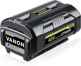 Replaces Ryobi Battery Lithium Ion: Vanon Op4060 40V 6.0Ah Compatible With - £51.12 GBP