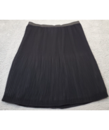Jaclyn Smith A Line Skirt Womens XL Black Lined Polyester Pleated Elasti... - $18.30