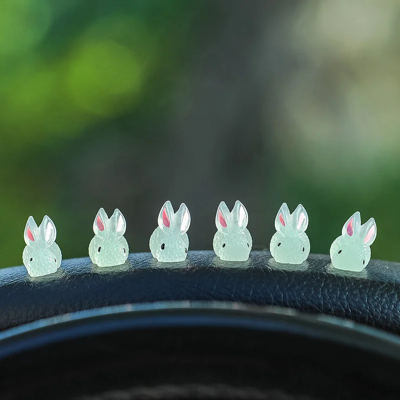 Creative Cartoon Rabbit Car Decoration Cute Car Accessories Center Console Small - £6.60 GBP