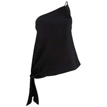 $59 Leyden Spaghetti Strap Asymmetrical Neckline Blouse Party Top Size Medium - £15.45 GBP