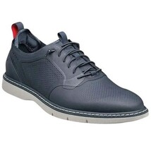 25518-410 Stacy Adams Synchro Plain Toe Elastic Lace Up Sneaker Navy Shoes image 12