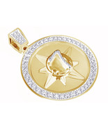 D/VVS1 Five Percenter Men&#39;s Pendant 18K Yellow Gold Over Sterling Silver... - €81,49 EUR