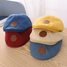 More Color Cute Solid Color Cotton Beret with Lovely Bear Pattern  - $17.95