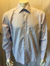Tommy Hilfiger Long Sleeve Blue Button Down Men&#39;s Dress Shirt Size 16 1/2 - €6,92 EUR