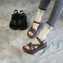 Women&#39;s Fashion Soft Leather Platform Sandals - €46,21 EUR