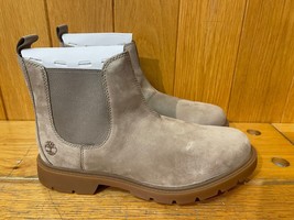 TIMBERLAND WOMEN&#39;S LINDEN WOODS CHELSEA TAUPE NUBUCK BOOTS A4277 ALL SIZES - $144.99