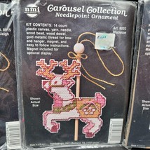 New Vintage Carousel Collection Needlepoint Ornament Kit &quot;Reindeer Mistletoe&quot; - £6.30 GBP
