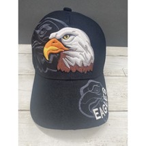 American Eagle Shadow Eagles Embroidered Black Adjustable Baseball Cap Hat - £12.38 GBP