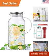 Stylish 1 Gallon Borosilicate Glass Pitcher with Lid – Durable &amp; Easy Clean - $54.00