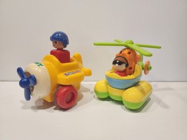 Vintage TOMY Push n Go Airplane 1991 and Helicopter 2003 - £14.07 GBP