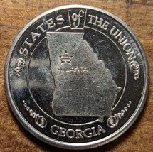 1788 Atlanta, Georgia Peach 4th State Cherokee Rose Flower Shell Gas Token - $7.38