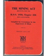 Canada 1959 The Mining Act Canadian Mines Rules &amp; Regulations - $10.50