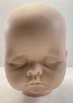 RARE Vintage Newborn Sleeping Baby Bisque Porcelain Doll 4.5 in Head Craft DIY - £31.00 GBP