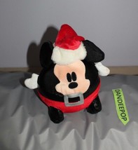 Walt Disneyland Disneyworld Mickey Mouse In Santa Hat Stuffed Plush Toy - £10.86 GBP