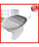 Machine Washable Soft Microfiber Toilet Lid Cover, 17.5x15 for Stylish B... - $594.47 MXN