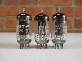 RCA 5965 12AV7 Vacuum Tubes Lot of 3 Black Plate TV-7 Tested @ NOS - £16.07 GBP