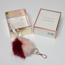 Lauren Conrad Keychain Faux Fur with Bohemian Lobster Claw Clasp in Pink &amp; Wine - £7.98 GBP