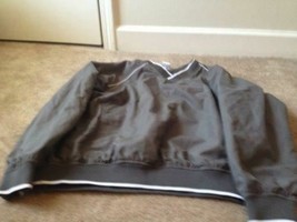 Badger Men&#39;s Pullover Windbreaker Jacket Size Extra Large XS Gray White - $40.64