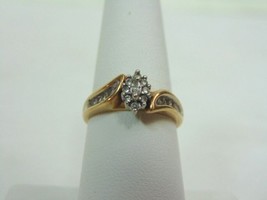 Womens Vintage Estate 10K Yellow Gold Diamond Ring 14.0g E3272 - £300.66 GBP