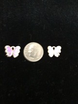 Butterfly Set of 2 Enamel Pendant charm for Bangle Bracelets or Necklace Charm - $15.15