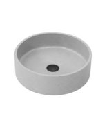 Grey Concrete Circular Vessel Bathroom Sink 15.4&quot;lÃ15.4&quot;wÃ4.7&quot;h Round St1 - $144.99