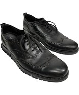 Cole Haan Mens Zerogrand Wingtip Oxford Black Leather Sneakers C23738 si... - $64.01 CAD