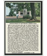 Lincolns Address 1863 Gettysburg National Military Park Vintage Post Card - £3.78 GBP