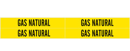 4 GAS NATURAL Pipe Warning Marker Yellow ADHESIVE STICKERS 7&quot;x1 1/8&quot; BRA... - €23,46 EUR