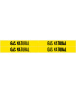 4 GAS NATURAL Pipe Warning Marker Yellow ADHESIVE STICKERS 7&quot;x1 1/8&quot; BRA... - $38.07 CAD