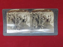 Vintage Antique 1800&#39;s Stereo Card - &quot;New Years Day In The Surf Australia&quot; #12 - £11.62 GBP