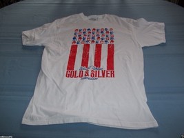 World Famous Gold &amp; Silver Pawn Shop US Flag-style T-Shirt Size L - £5.45 GBP