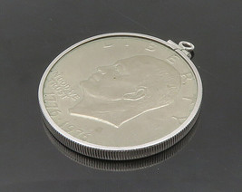 925 Sterling Silver - Vintage United States Dollar Coin Medal Pendant - PT14351 - £106.57 GBP
